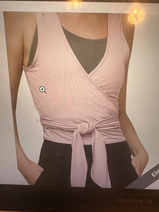 lululemon athletica Tops - Lululemon Blush Wrap Tie Front size 6